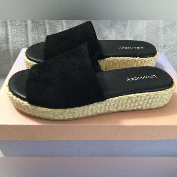 Lisa Vicky Smile Platform Slide Sandal Size 6M - Picture 6 of 11